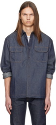John Elliott Indigo Princeton Work Denim Shirt