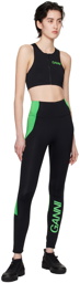 GANNI Black Active Leggings