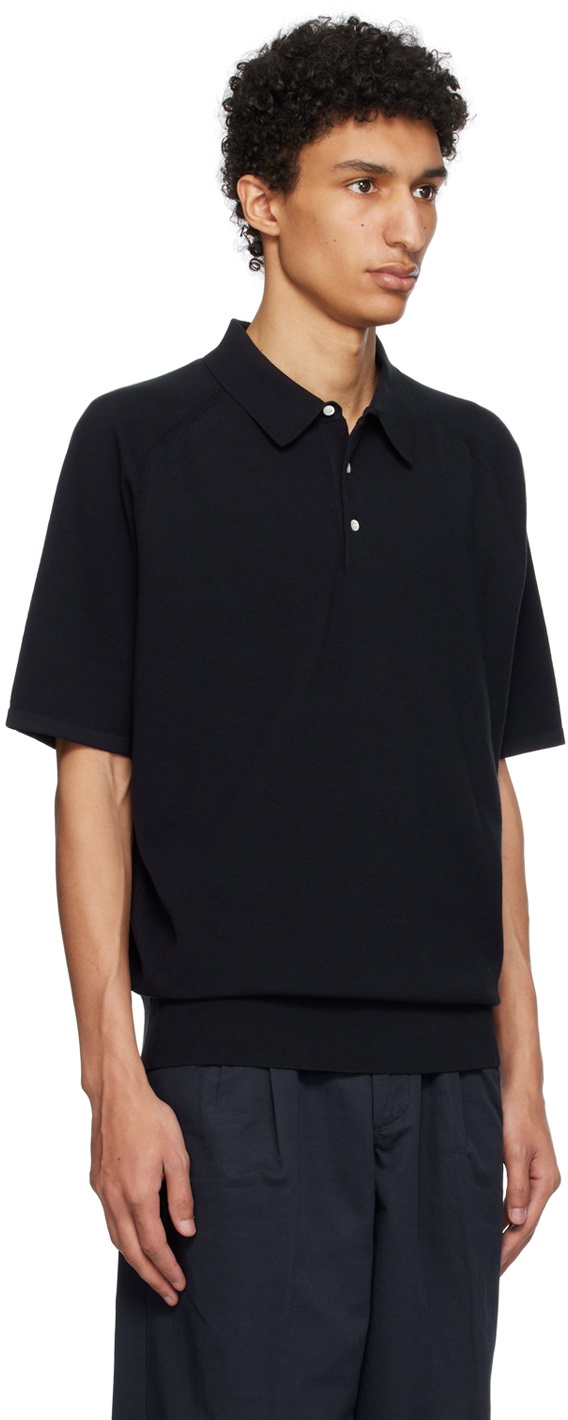 POTTERY Navy Comfort Polo