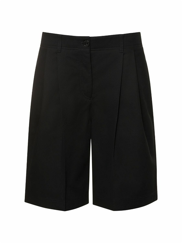 Photo: TOTEME - Relaxed Pleated Twill Cotton Shorts