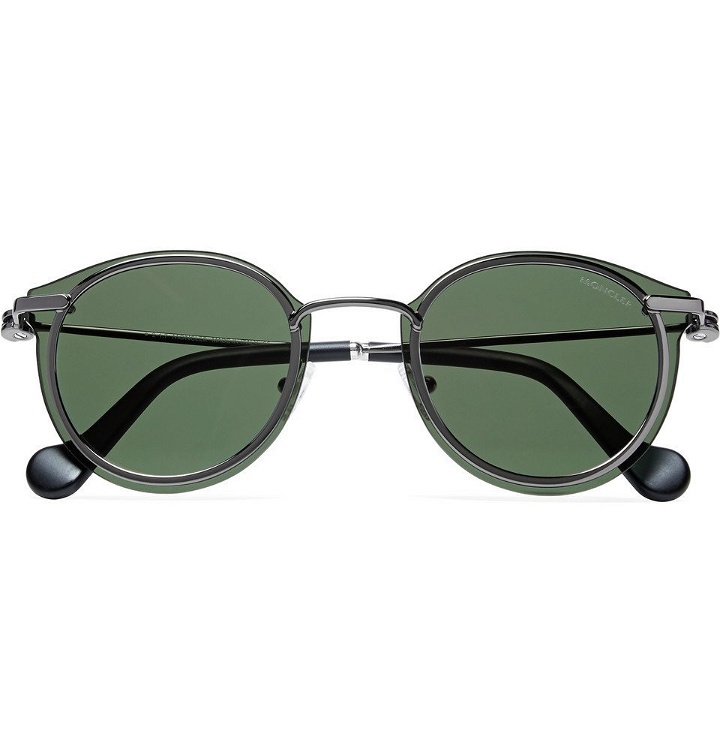Photo: Moncler - Round-Frame Gunmetal-Tone Sunglasses - Men - Gray
