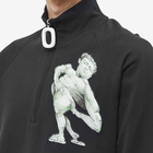 JW Anderson Men's Pol Half Zip Track Top in Black