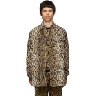 Versace Biege Cheetah Stud Shirt Jacket