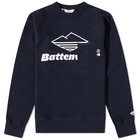 Battenwear Men's Team Reach Up Crew Sweat in Midnight Navy