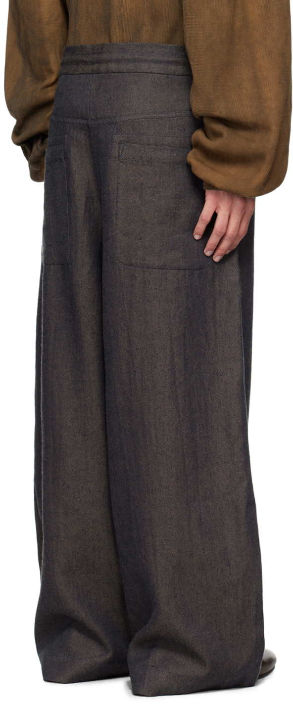 Aviva Jifei Xue Blue Relaxed Drawstring Jeans