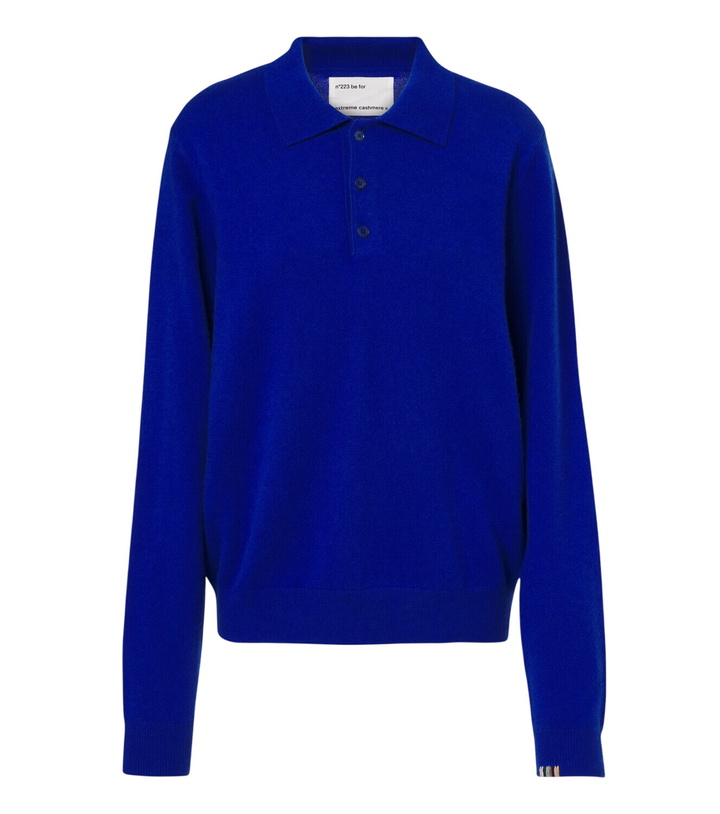 Photo: Extreme Cashmere N°223 Be For cashmere-blend polo sweater