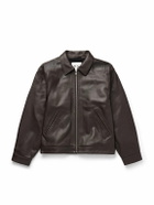 NN07 - Petrus Leather Bomber Jacket - Brown