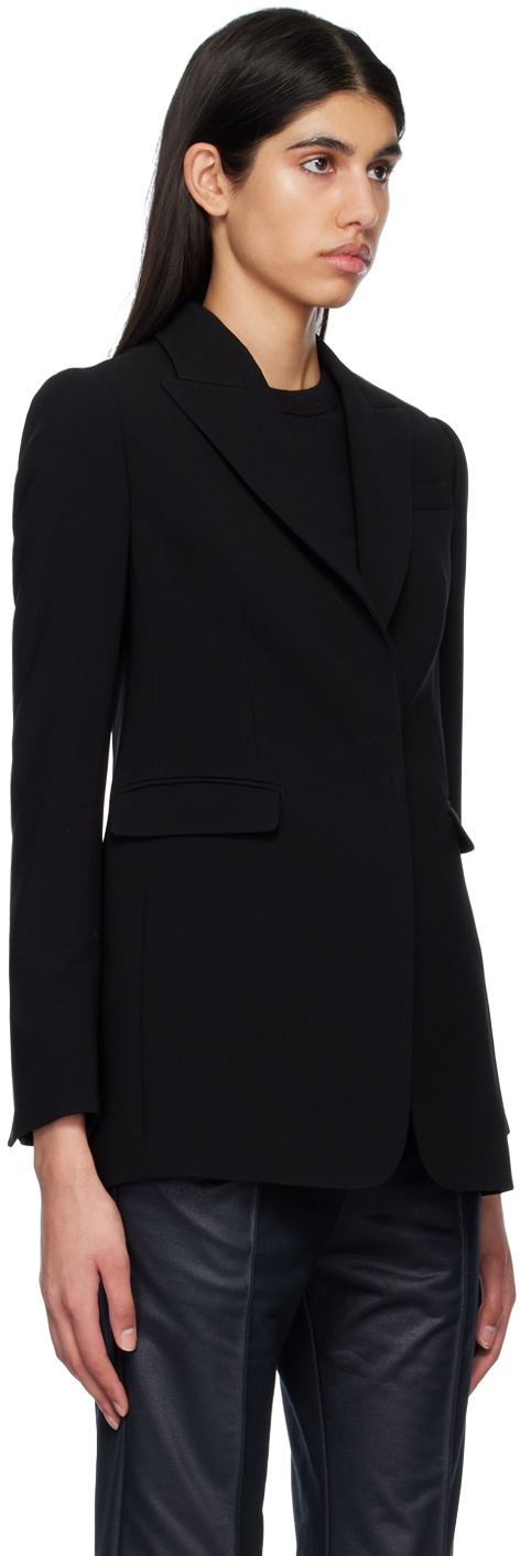 Mame Kurogouchi Black Concealed Button Blazer