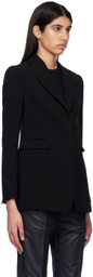 Mame Kurogouchi Black Concealed Button Blazer