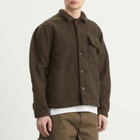 Café Mountain Men's Curly Boxy Explorers Jacket in Moss