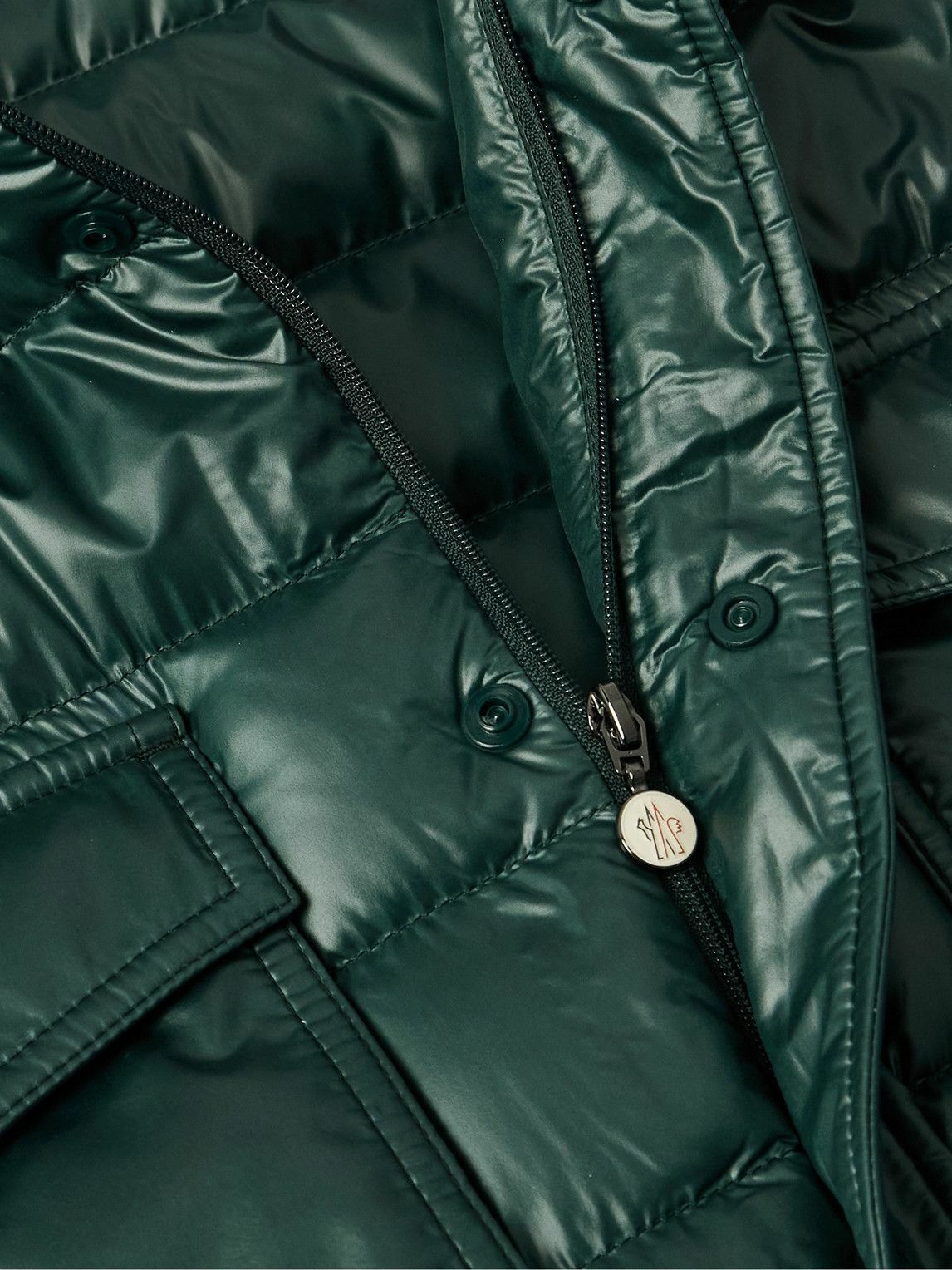 Moncler - Chambly Logo-Appliquéd Quilted Shell Down Jacket - Green