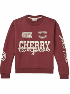 CHERRY LA - Logo-Print Cotton-Jersey Sweatshirt - Red