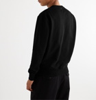 AMI - Logo-Appliquéd Loopback Cotton-Jersey Sweatshirt - Black