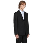 Comme des Garcons Homme Deux Black Wool Yarn-Dyed Blazer