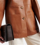 Toteme Oversized leather jacket