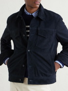 Rag & Bone - Suede Trucker Jacket - Blue
