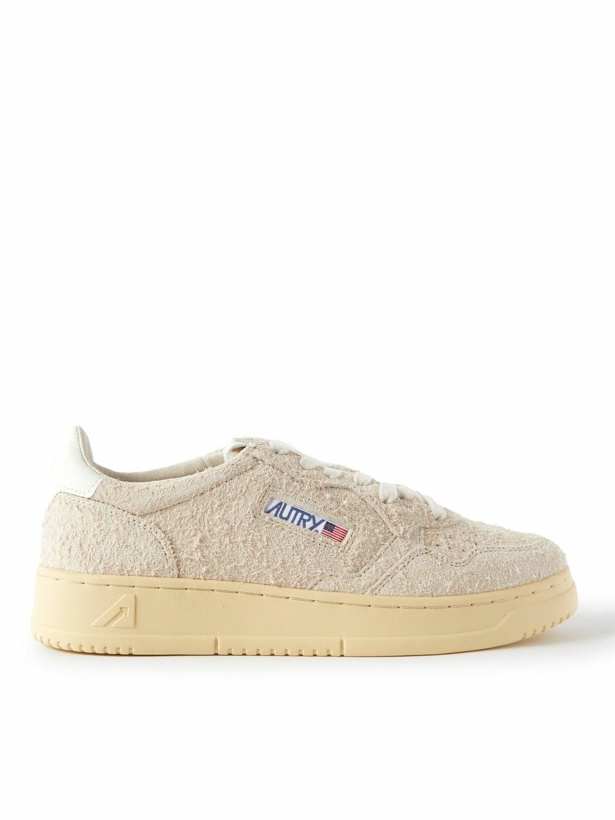 Photo: Autry - Medalist Leather-Trimmed Suede Sneakers - Neutrals