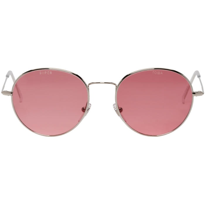 Photo: Gosha Rubchinskiy Silver and Pink Super Edition Wire Sunglasses 