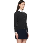 Thom Browne Gray Classic Cashmere 4-Bar V-Neck Cardigan