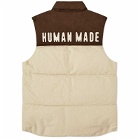 Human Made Men's Reversible Down Vest in Beige