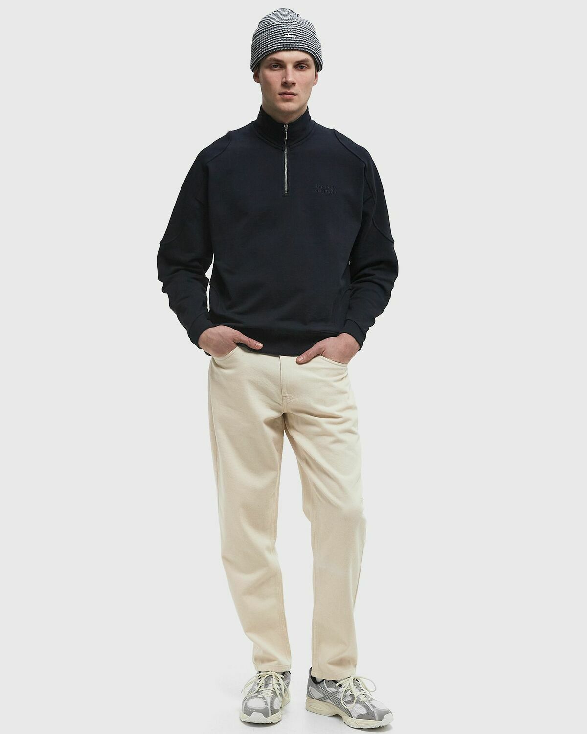 The New Originals EMBLEM HALF-ZIP SWEATER Blue Men