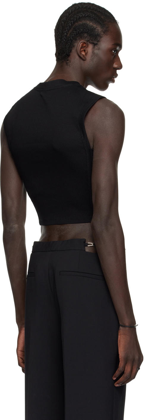 Dion Lee Black Rib Corset Tank Top