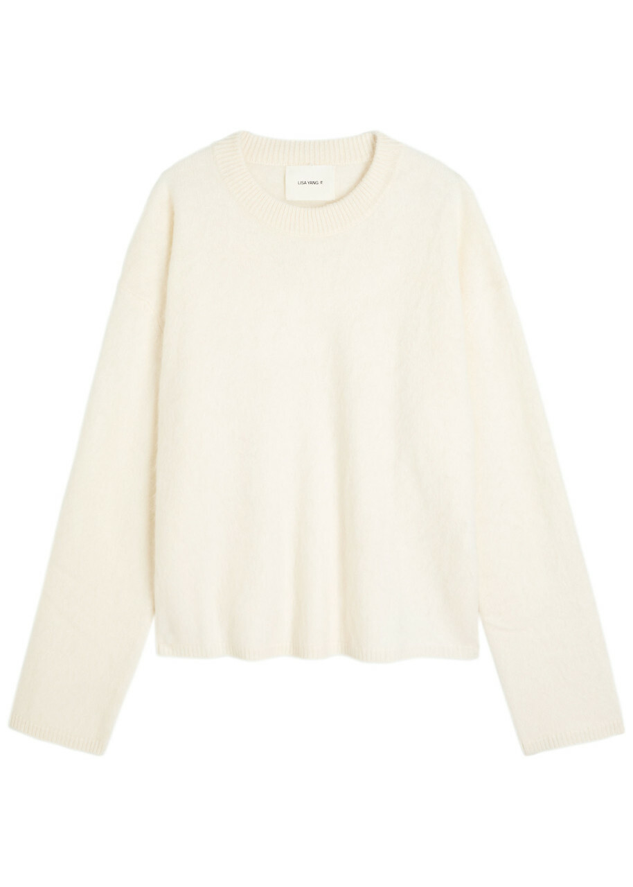 Lisa Yang Natalia Brushed Cashmere Jumper Cream