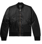 Balenciaga - Embroidered Shell Bomber Jacket - Black