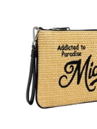 MC2 Saint Barth Parisienne Straw Pochette With Miami Embroidery