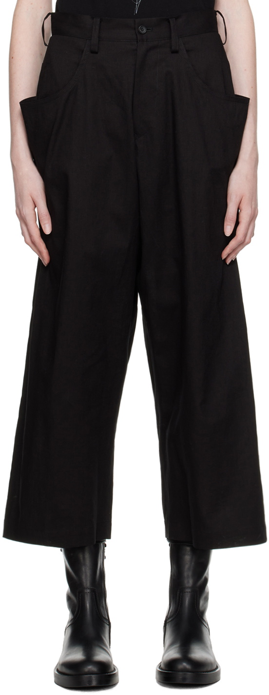 Yohji Yamamoto Black Flared Trousers