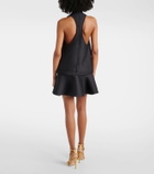 Tom Ford Belted wool and silk crêpe minidress