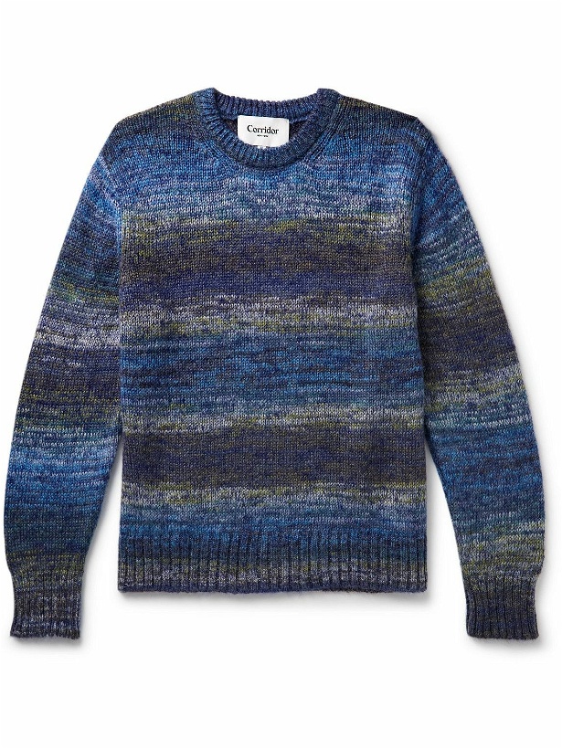 Photo: Corridor - Space-Dyed Knitted Sweater - Blue