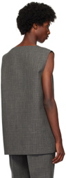 Jil Sander Gray Square Neck Tank Top