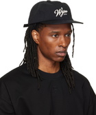 WOOYOUNGMI Black Flat Visor Baseball Cap