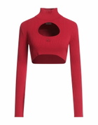 Courrèges Womens Turtleneck in Red