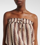 Melissa Odabash Isla strapless striped minidress