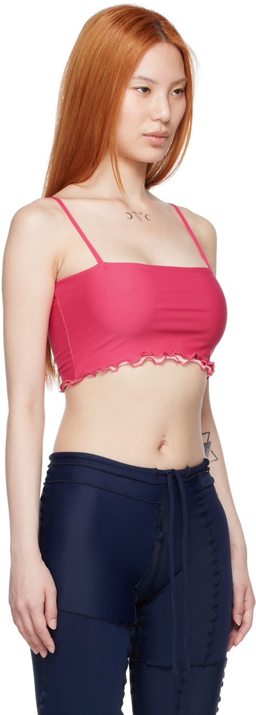 Sherris Pink Nylon Tank Top