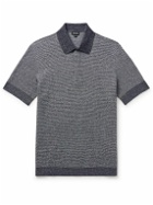 Zegna - Cotton, Linen and Silk-Blend Polo Shirt - Blue