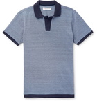 Orlebar Brown - Slim-Fit Mélange Cotton-Piqué Polo Shirt - Blue