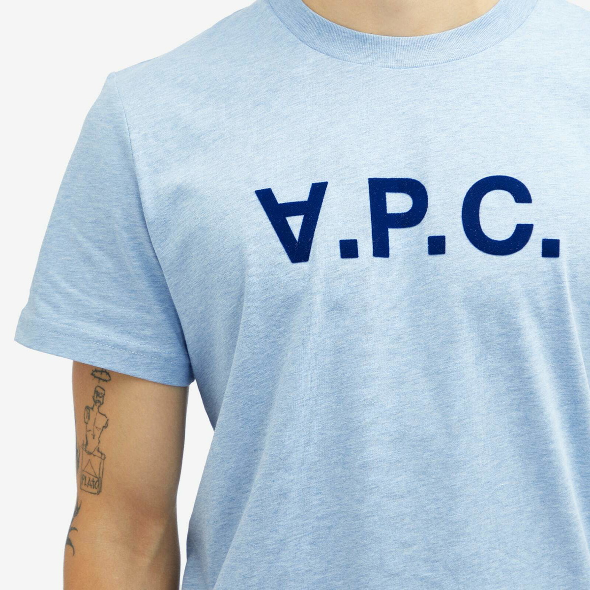 Tシャツ・カットソー A.P.C. Men Hoodies COHBRH27916 TIQ Blue A.P.C. Kyle T-Shirt in Blue | SVD