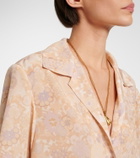 Chloé Floral silk bowling shirt