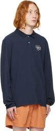 Palmes Navy Heart Long Sleeve Polo