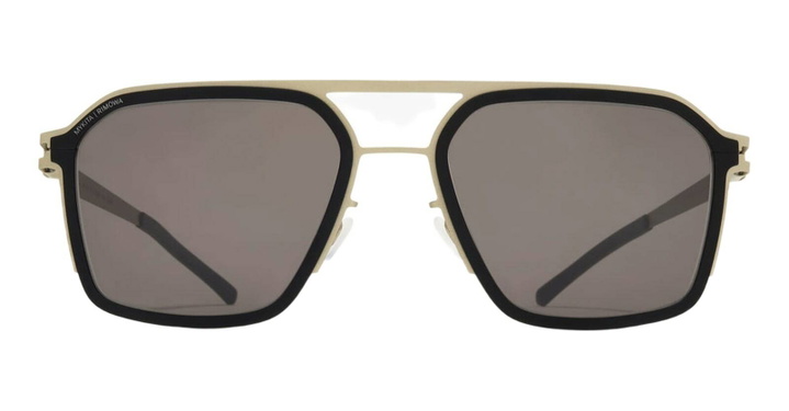 Photo: Mykita Mr003 Al3 - Titan / Black / Brown Solid Lens Sunglasses