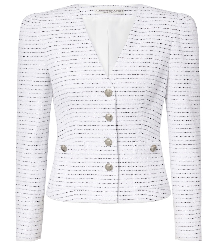 Photo: Alessandra Rich Striped tweed jacket