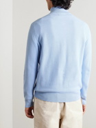 Polo Ralph Lauren - Cotton-Mesh Half-Zip Sweater - Blue