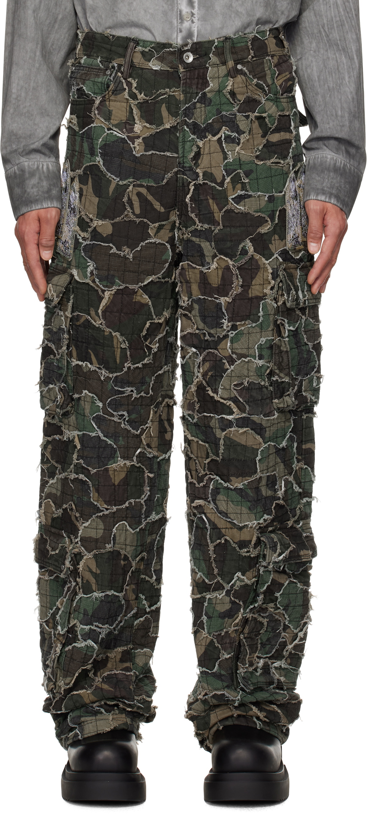 Who Decides War Khaki Washed Camo Cargo Pants