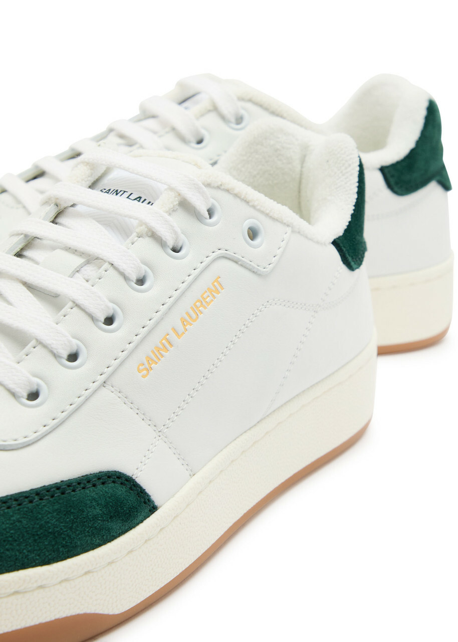 Saint Laurent SL/61 Panelled Leather Sneakers Green