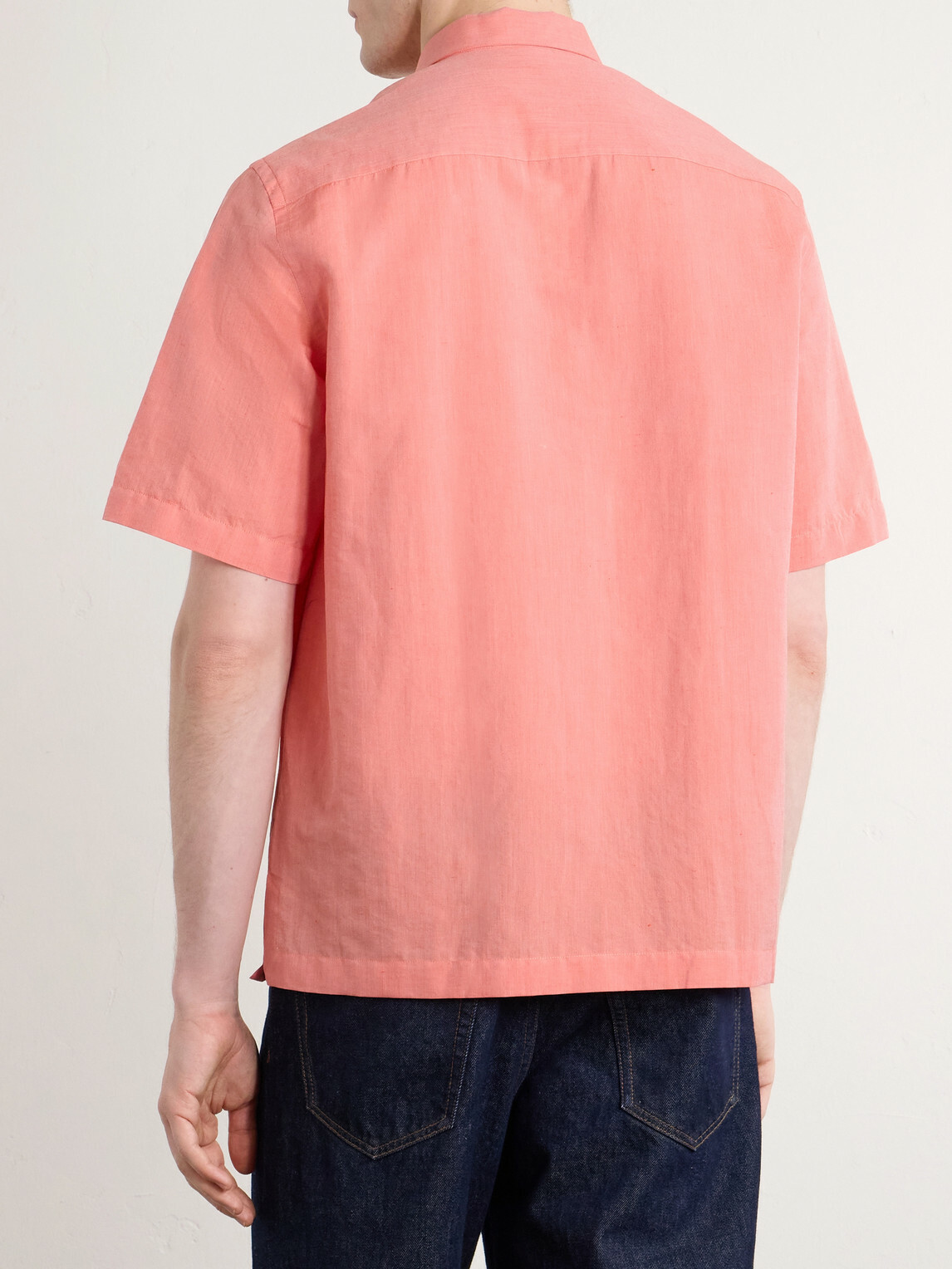Paul Smith - Embroidered Cotton and Linen-Blend Shirt - Red