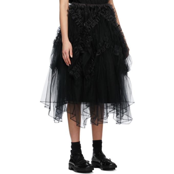 Noir Kei Ninomiya Black Tulle Ruffle Skirt Noir Kei Ninomiya