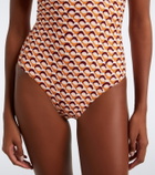Melissa Odabash Surfside cutout printed swimsuit